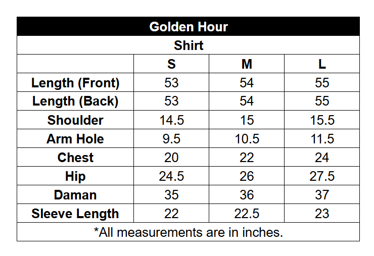 Printed Poly Cambric Set - Golden Hour