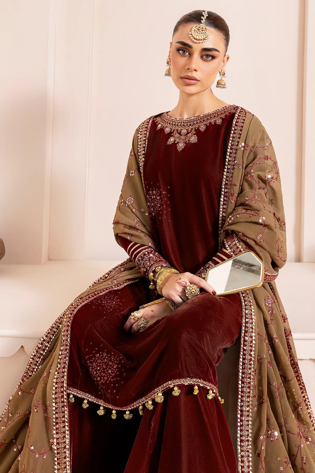 Embroidered Velvet Formal D-07