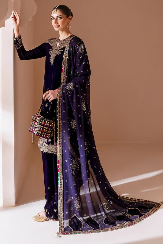 Embroidered Velvet Formal D-08