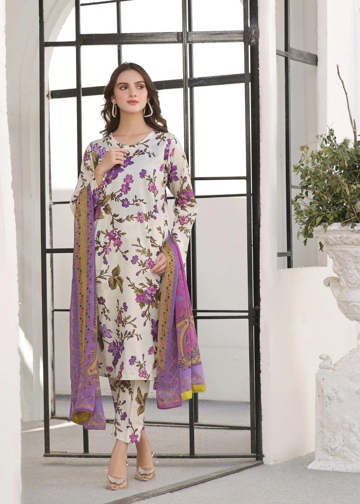 Floral Printed Lawn Suit