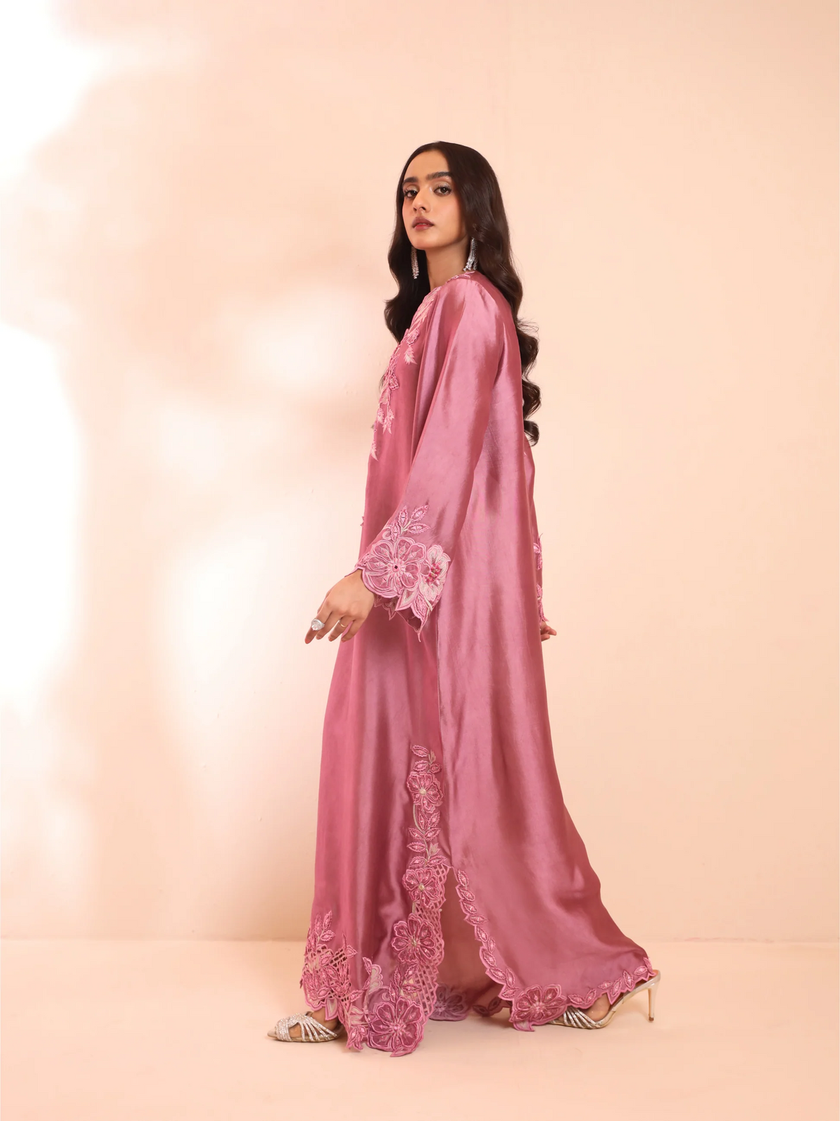 Shisha Silk Embroidered Kaftan - Ayzal