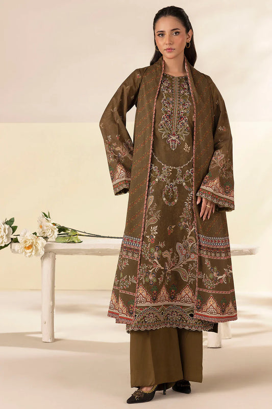 Embroidered linen Pakistani suit for Australian winter