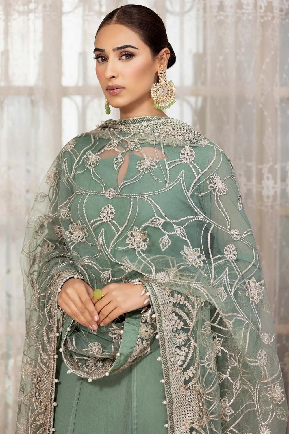 Luxury Chiffon 3 Piece Stitched - Laurel