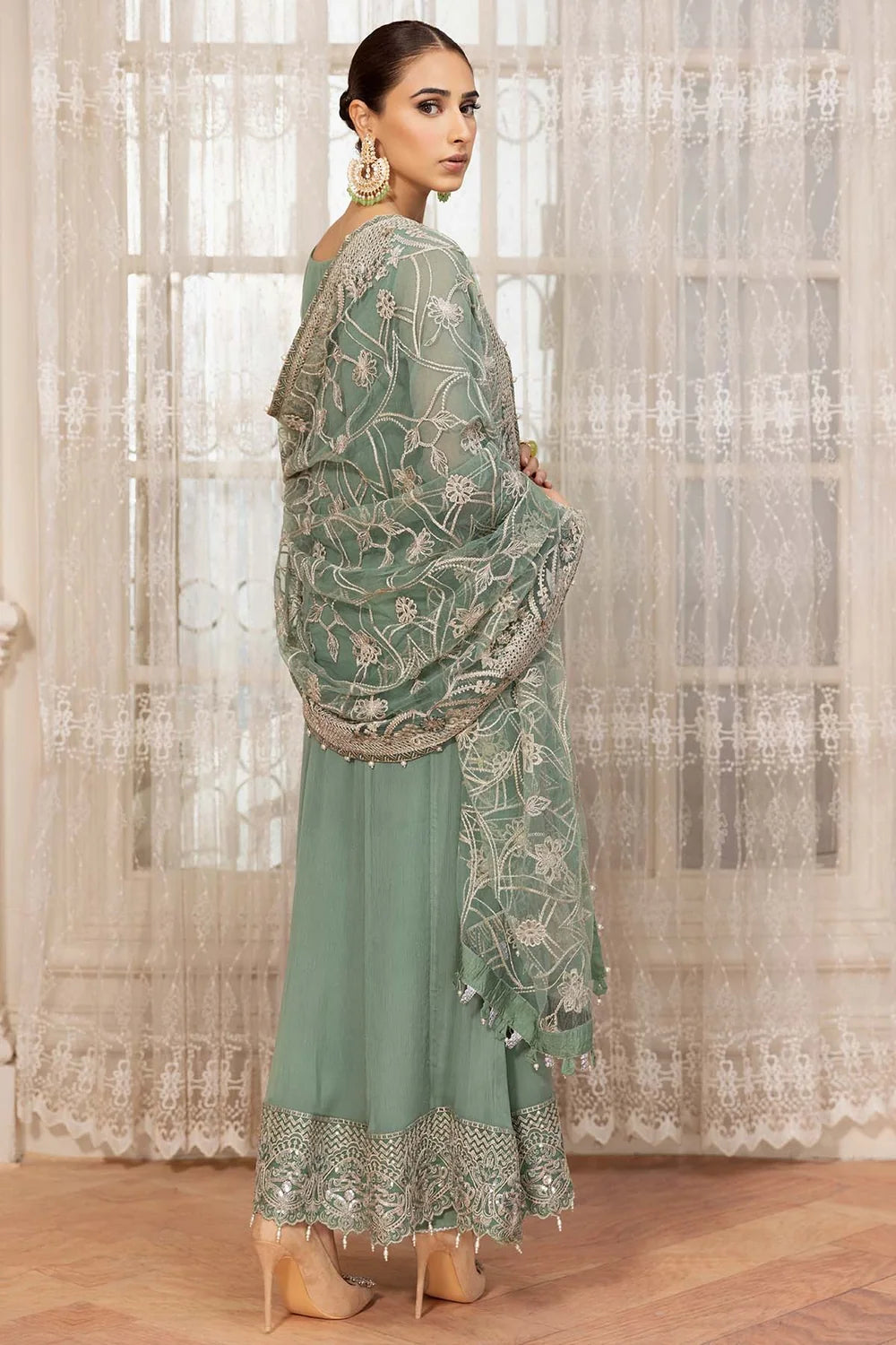 Luxury Chiffon 3 Piece Stitched - Laurel