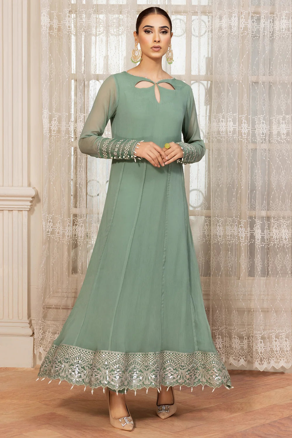 Luxury Chiffon 3 Piece Stitched - Laurel