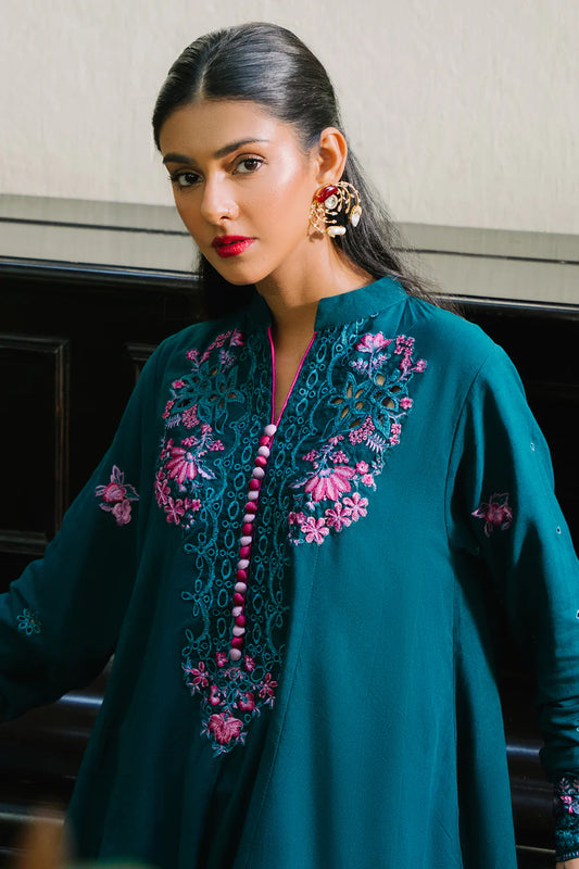 Embroidered Viscose Suit - 3PC