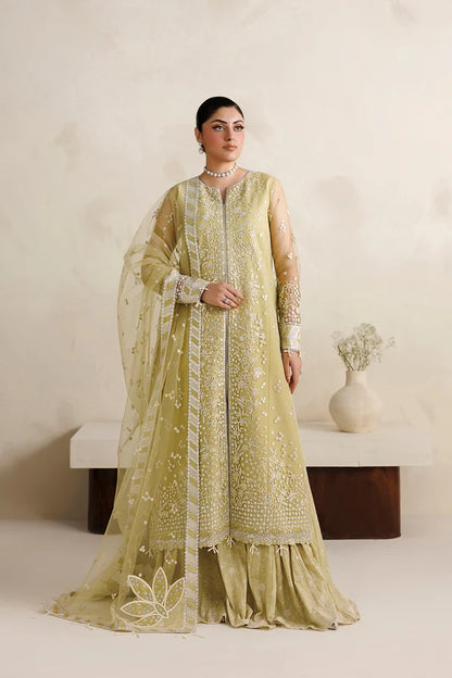 Women wearing pista colored embroidred net gown and lehanga, Pakistani branded suit in Australia