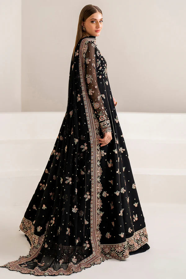 Embroidered Chiffon Anarkali & Lehenga Suit - Opaline