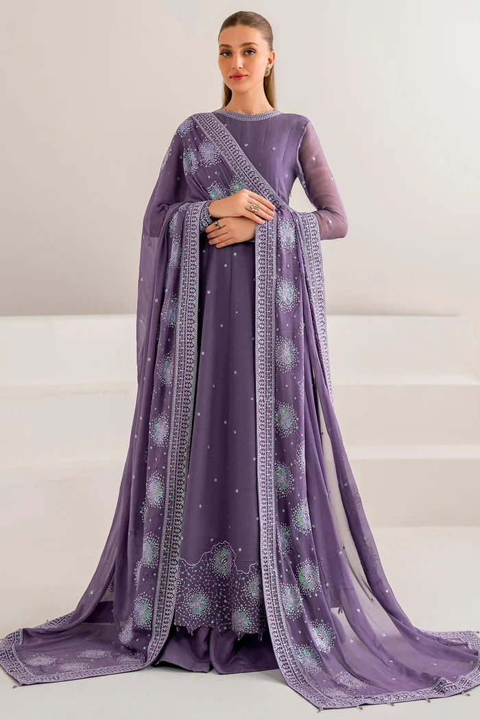 Embroidered Purple Lehanga Set - Azalea