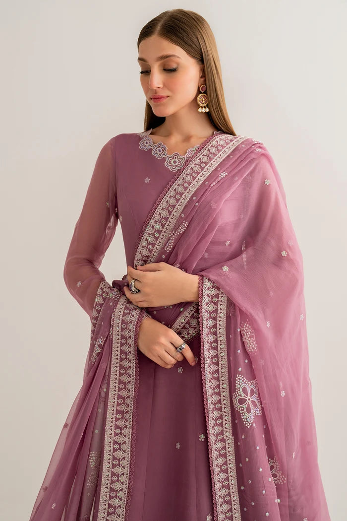 Embroidered Chiffon Lehanga Suit - Elena