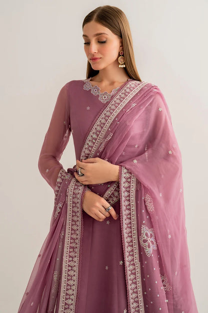 Embroidered Chiffon Lehanga Suit - Elena