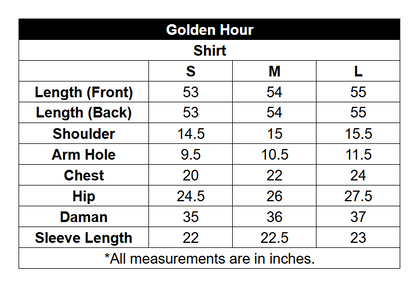 Printed Poly Cambric Set - Golden Hour