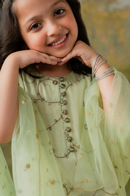 Kids Embroidered Sharara Suit