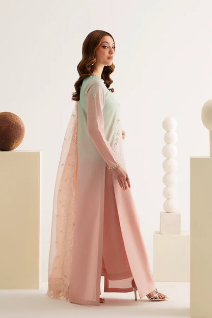 Gradient Silk Embroidered 3PC - AM-43