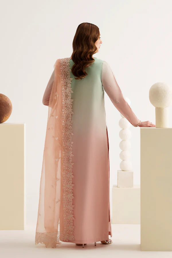 Gradient Silk Embroidered 3PC - AM-43