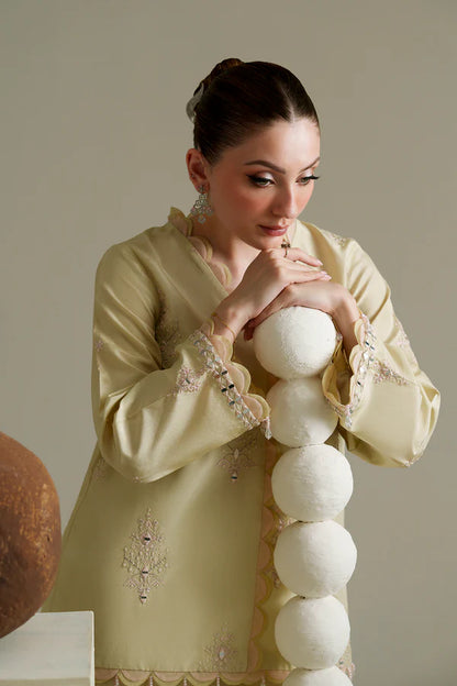 Embroidered Butter Yellow 3PC - AM-41