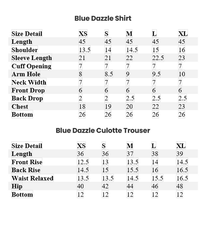 Digital Printed Embroidered Chiffon Suit - Blue Dazzle