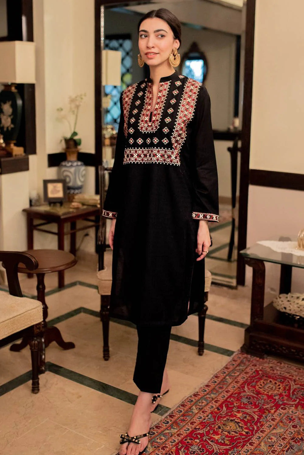 1pc Embroidered Shirt - Sikka (Ready To Ship)