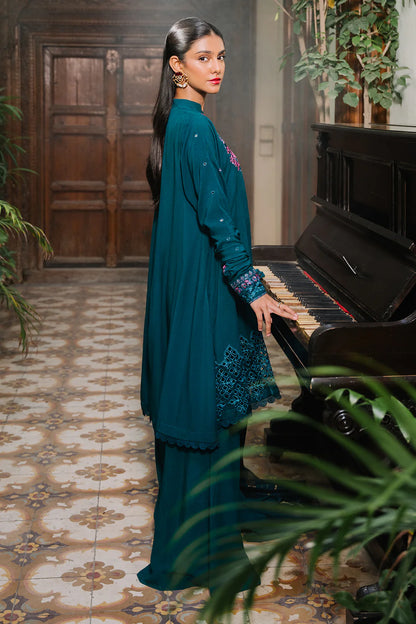 Embroidered Viscose Suit - 3PC