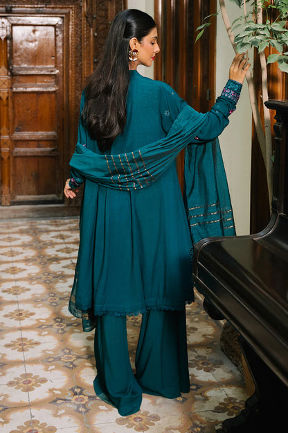 Embroidered Viscose Suit - 3PC