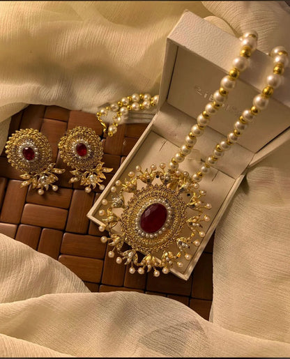 Hanina Pearl Locket Set by Rawayat - 6 Colors