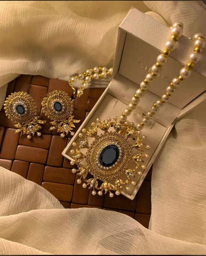Hanina Pearl Locket Set by Rawayat - 6 Colors