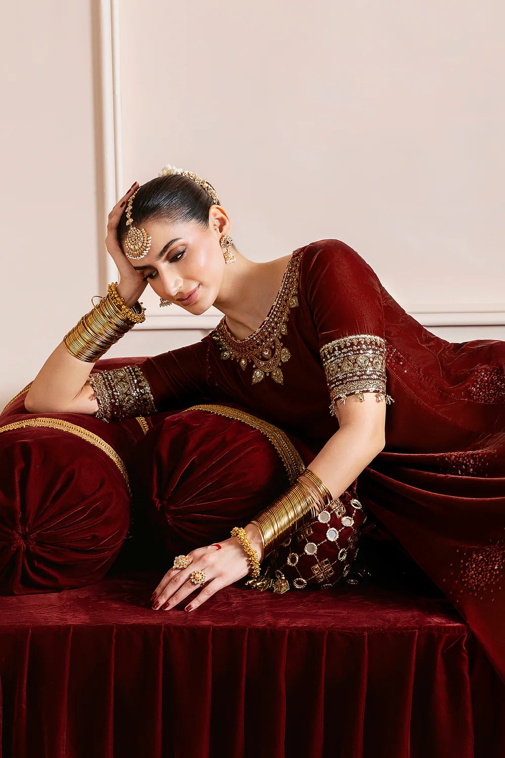 Embroidered Velvet Formal  D-13