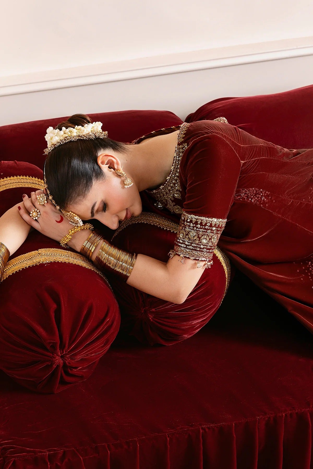 Embroidered Velvet Formal  D-13