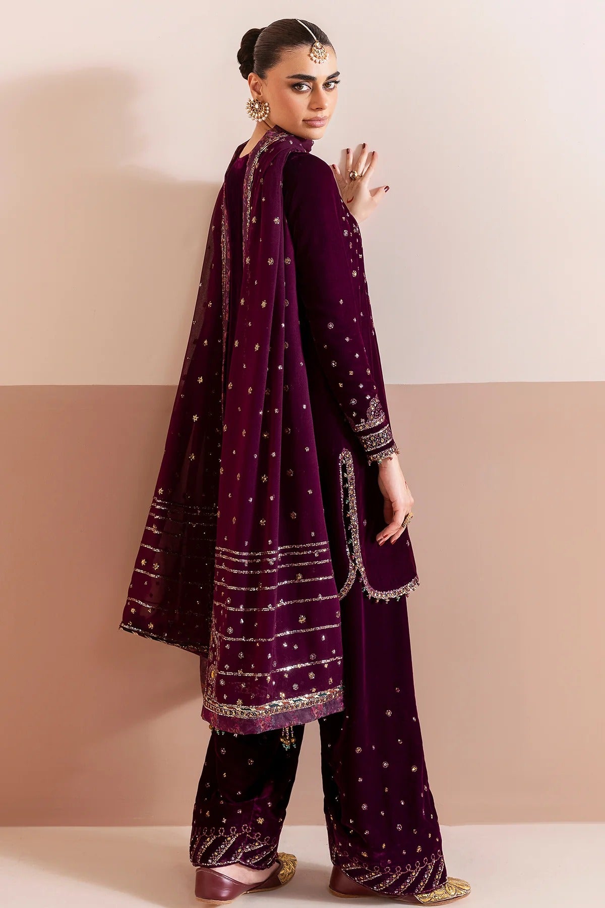 Embroidered Velvet Formal  D-05
