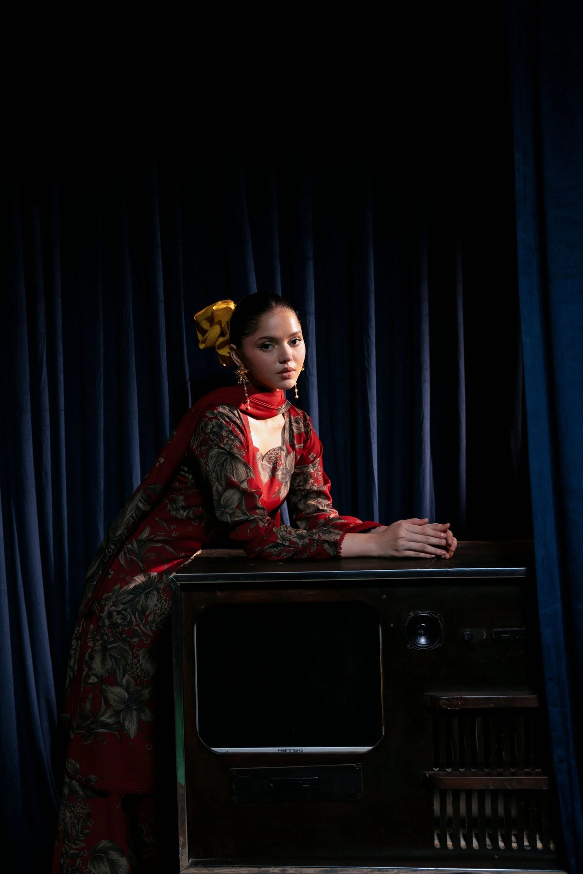 Digital Printed Dhanak Suit - Red