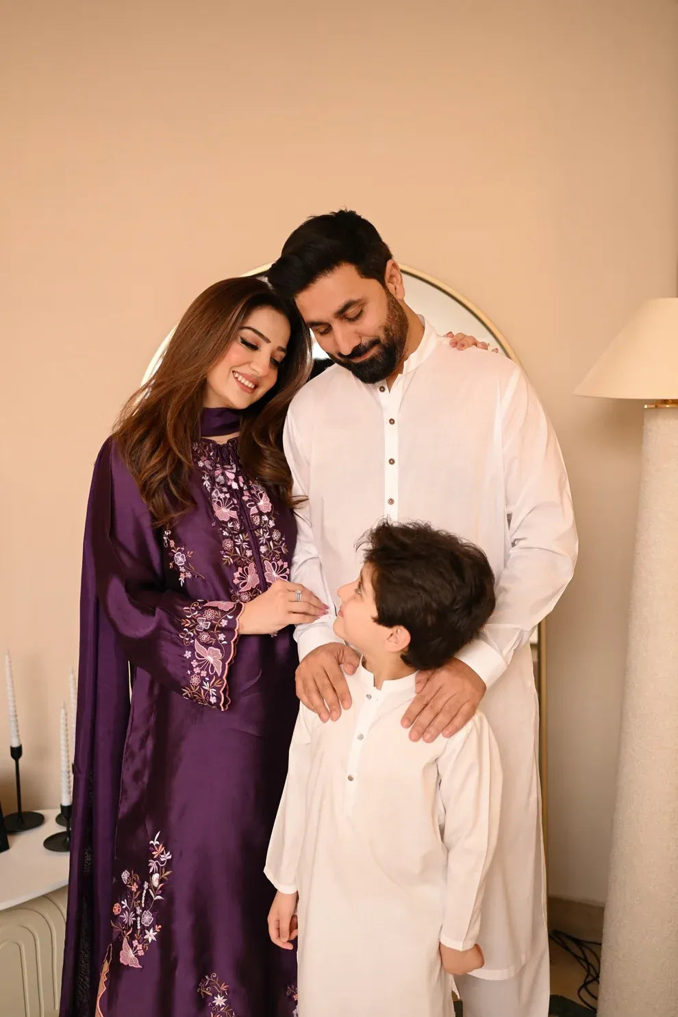 Royal Purple Mia Silk Embroidered Kaftan
