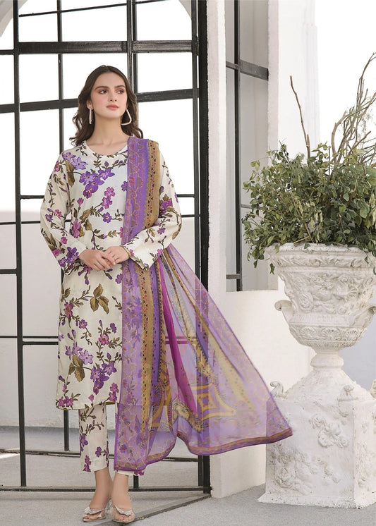 Floral Printed Lawn Suit